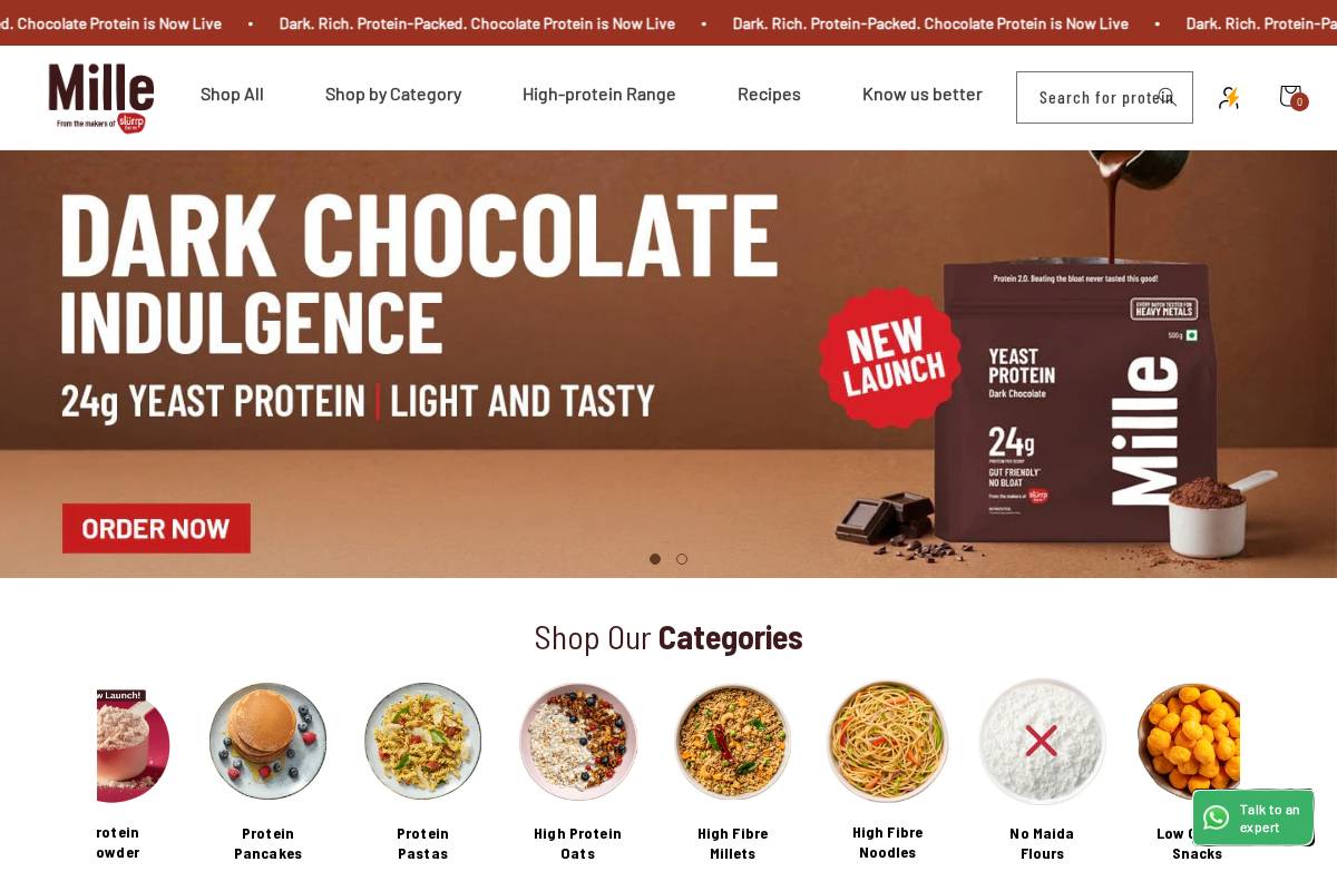 millesupergrain.com homepage screenshot