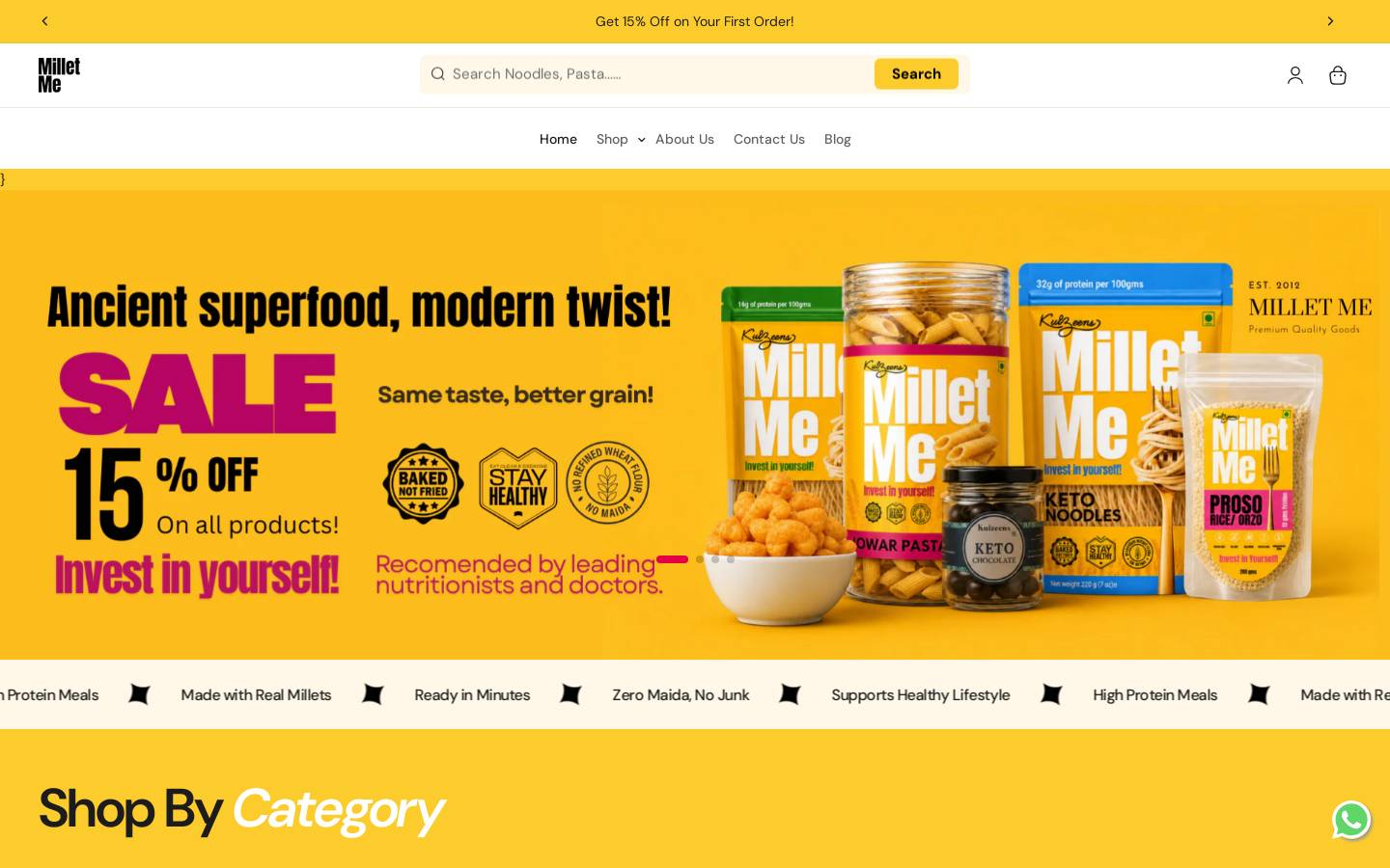 milletme.com homepage screenshot