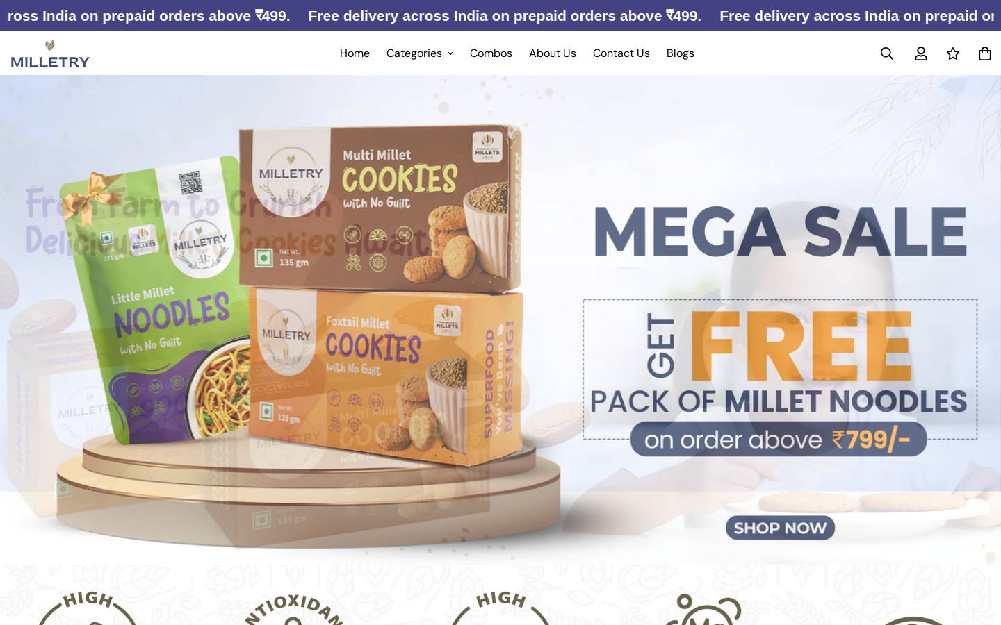 milletry.com homepage screenshot