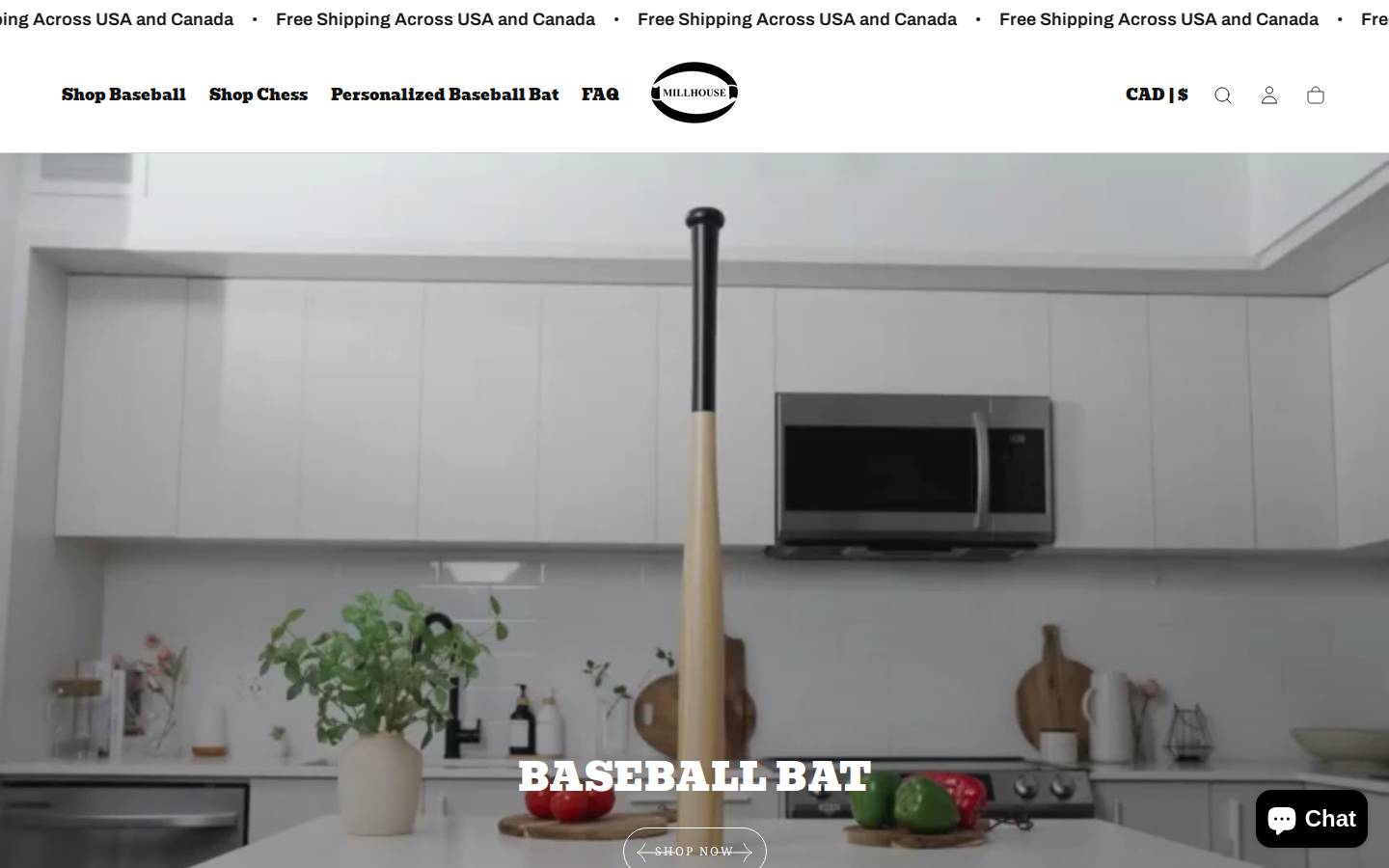 millhouse.shop homepage screenshot