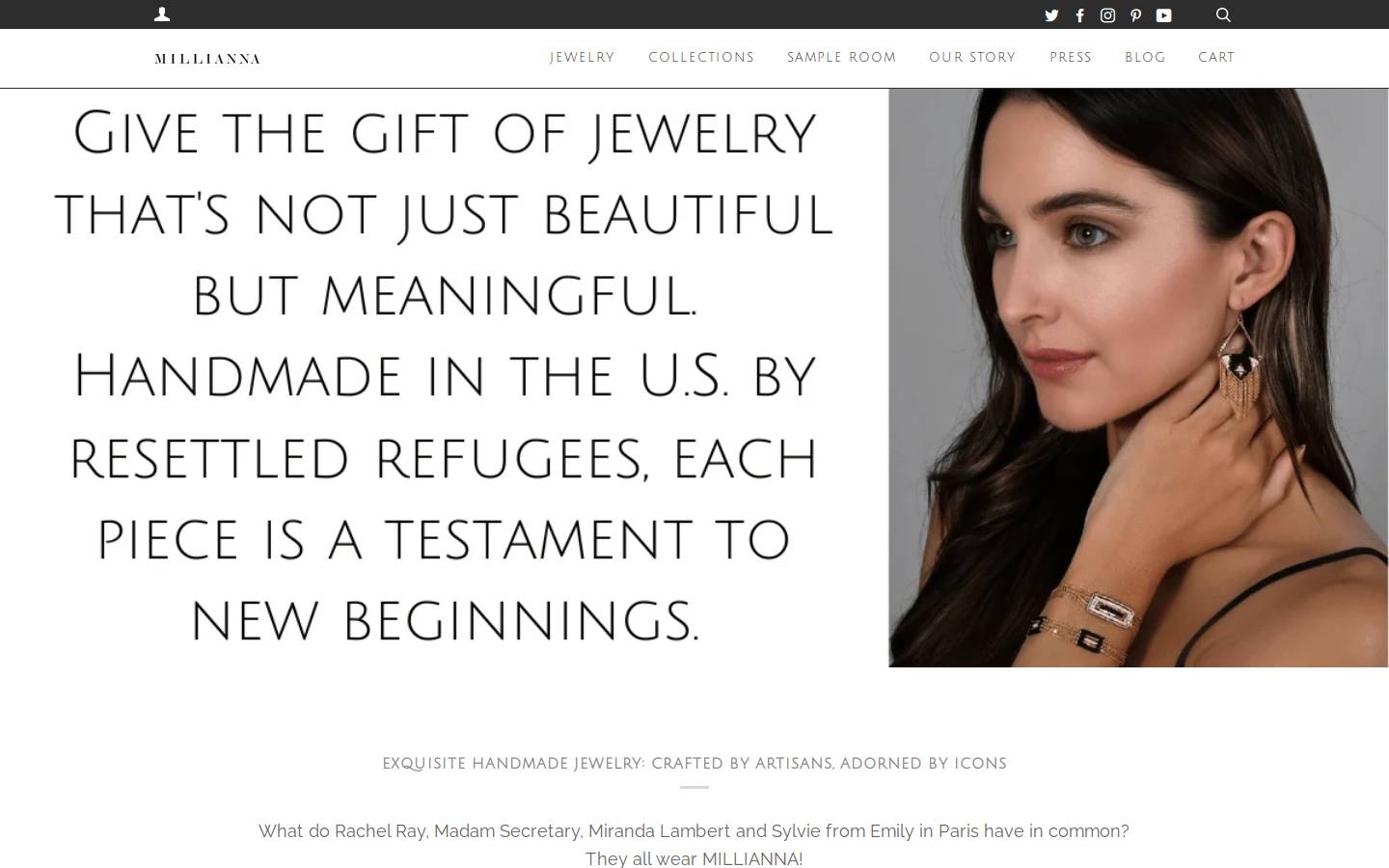 millianna.com homepage screenshot