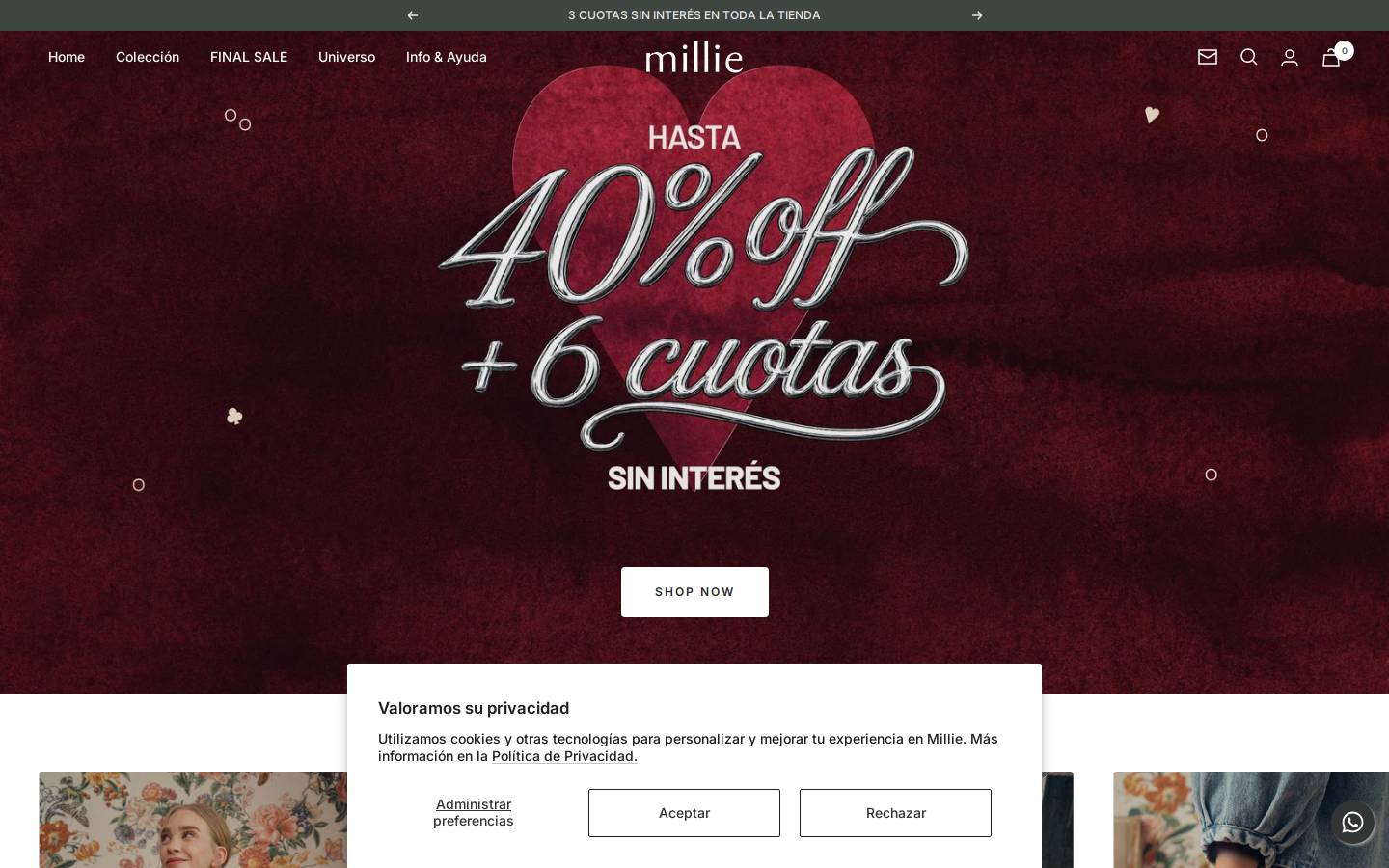 millieba.com homepage screenshot
