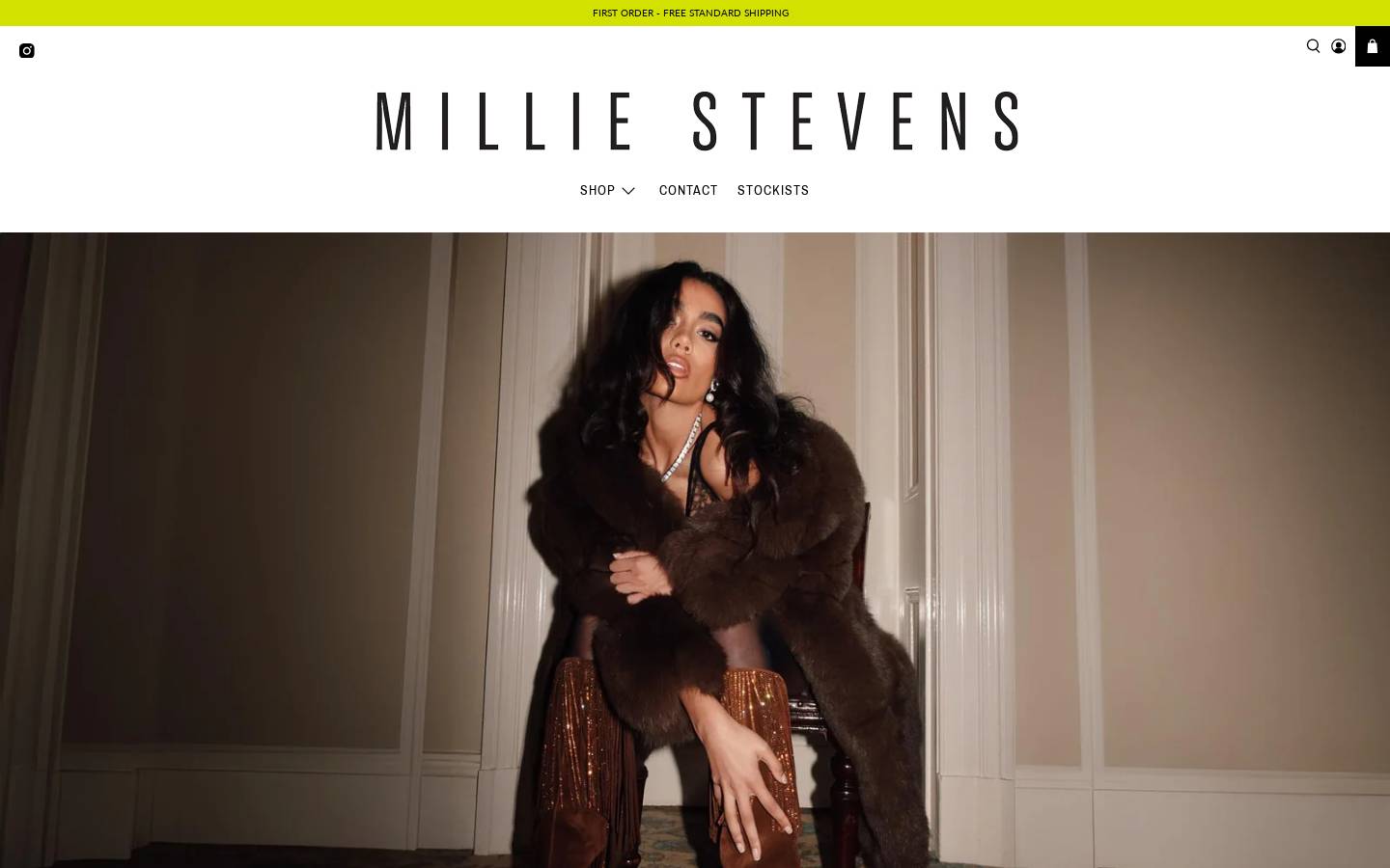 milliestevens.com homepage screenshot