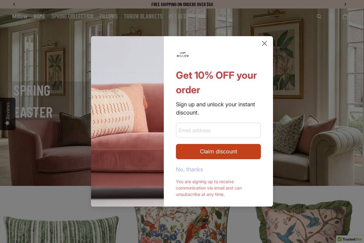 millow.us homepage screenshot
