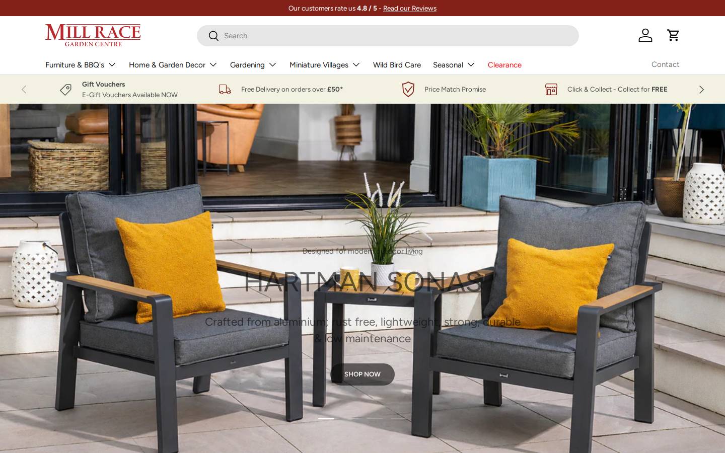 Mill Race GC homepage screenshot