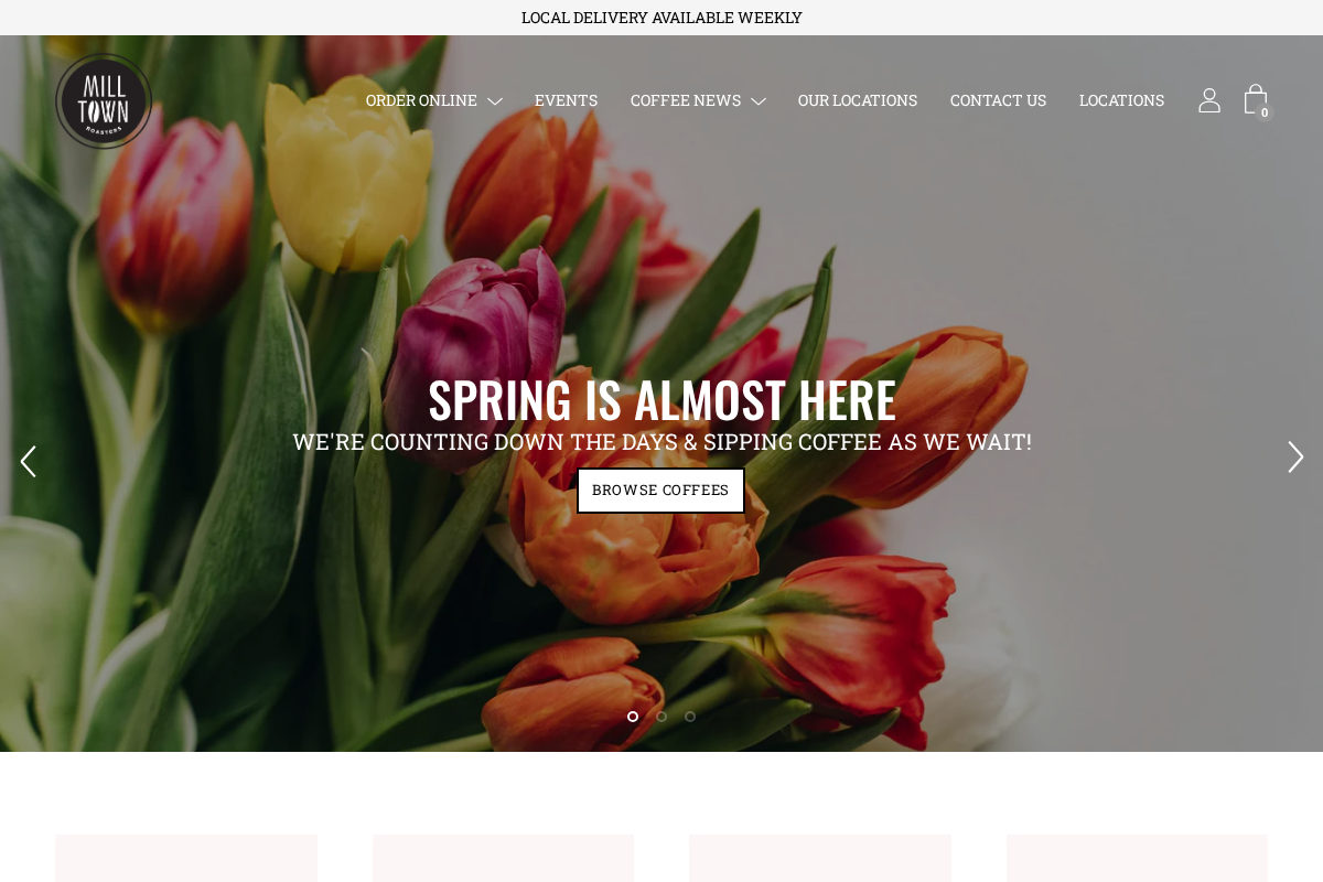 milltowncoffee.ca homepage screenshot