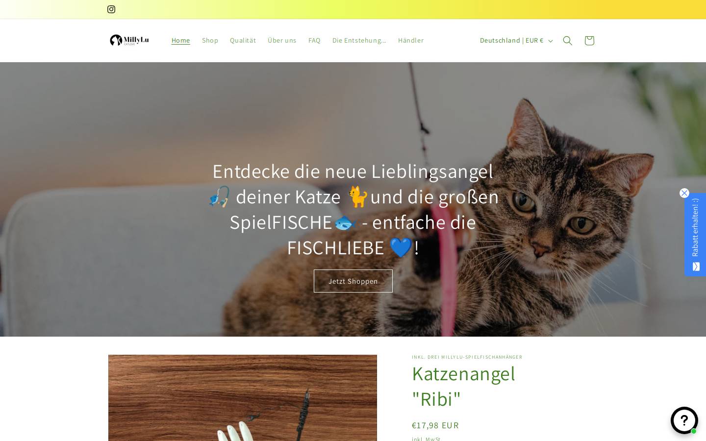 millylu.de homepage screenshot