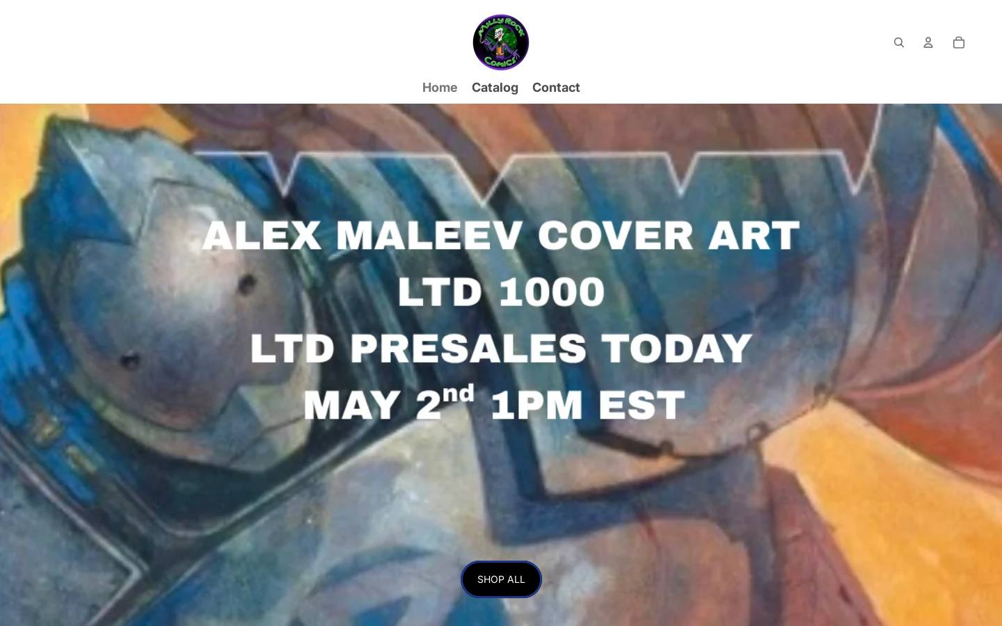 millyrockcomics.com homepage screenshot