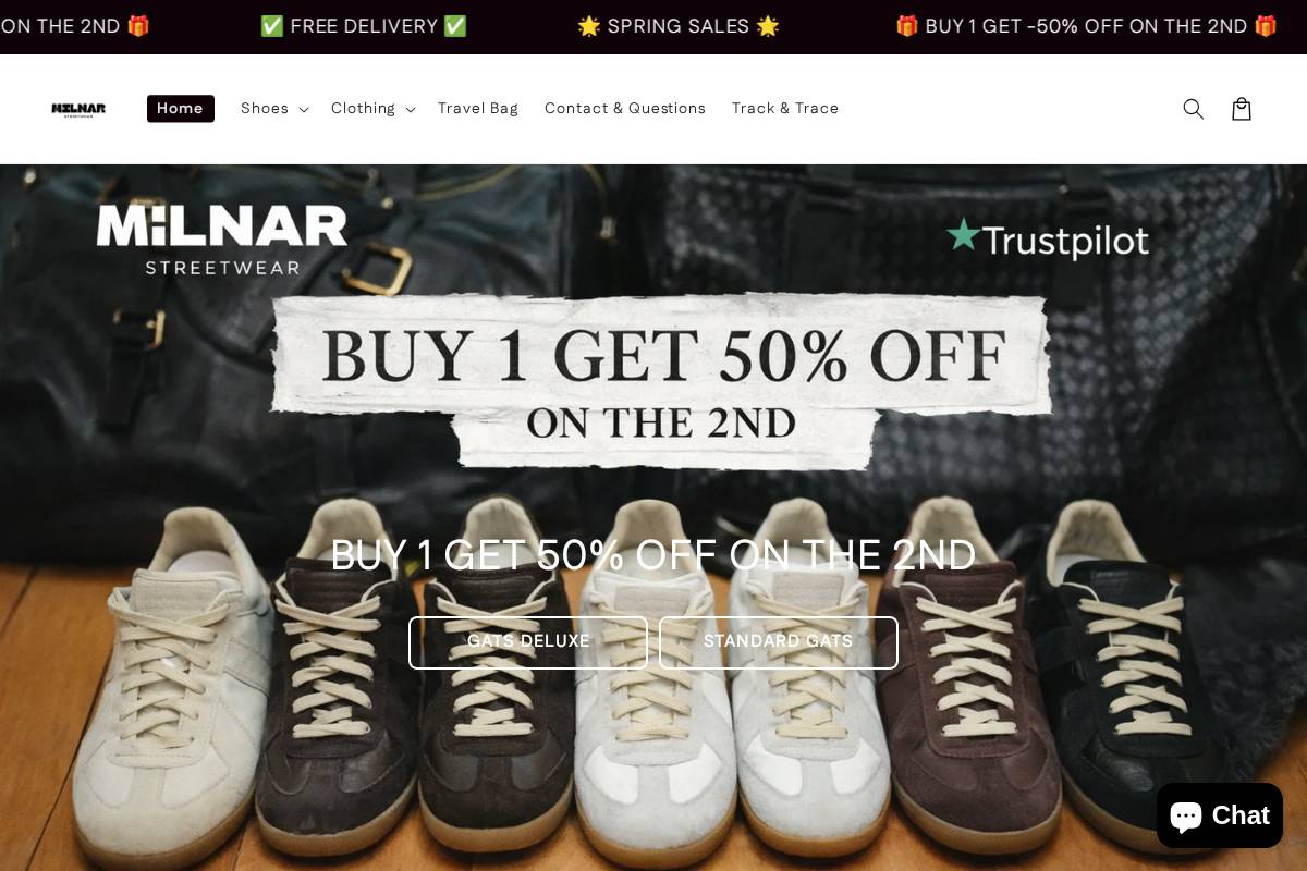 Milnar homepage screenshot