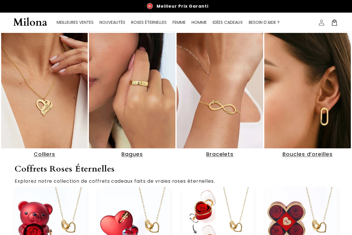 Milona Paris homepage screenshot