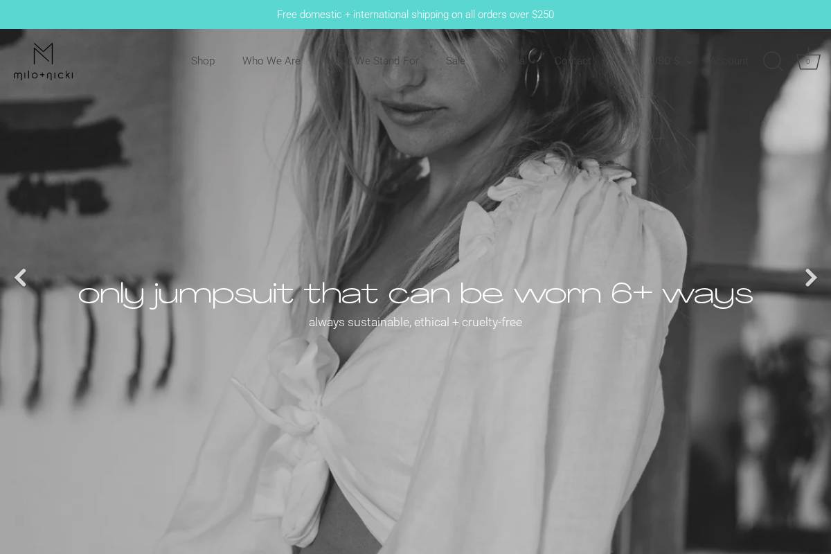 milonicki.com homepage screenshot