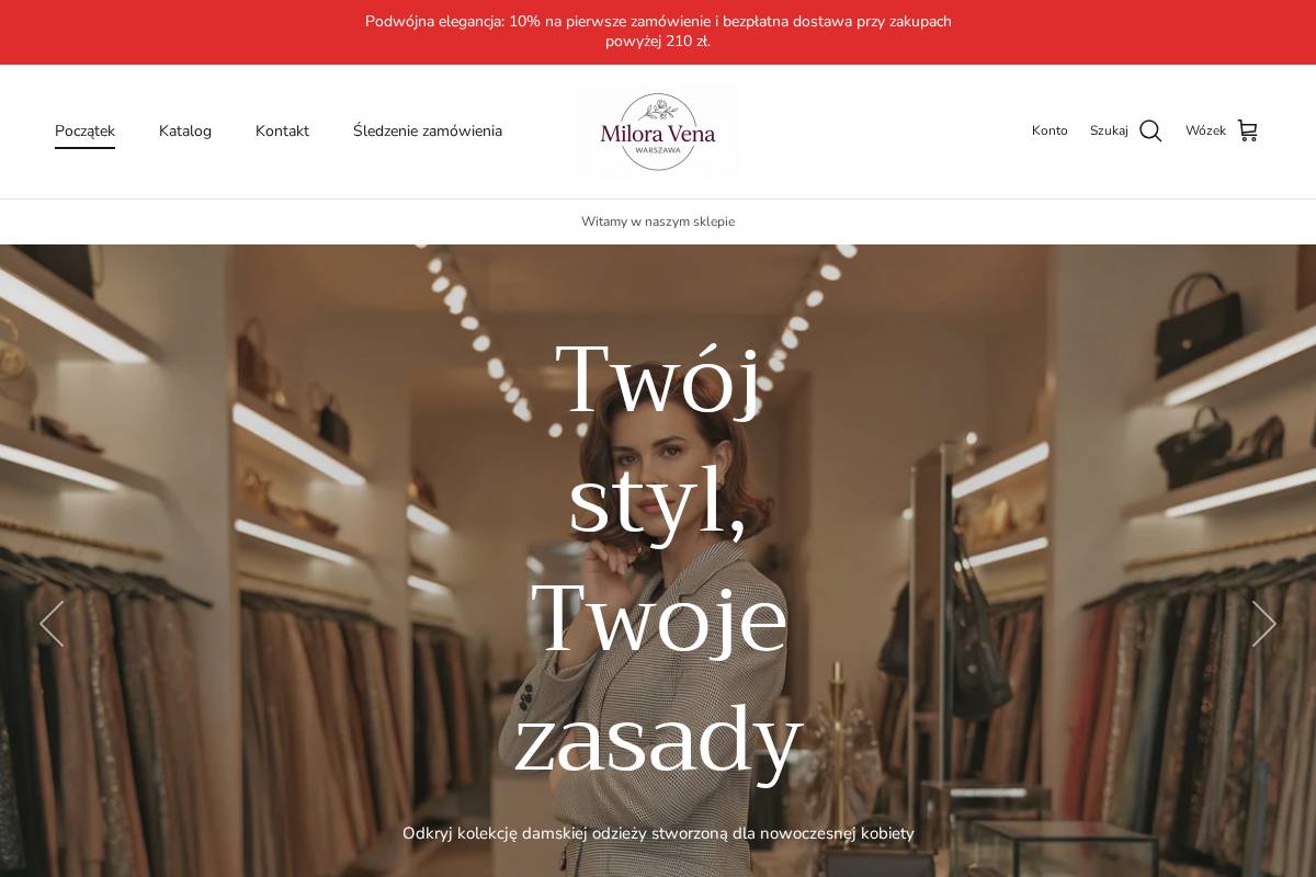 Miloravena homepage screenshot