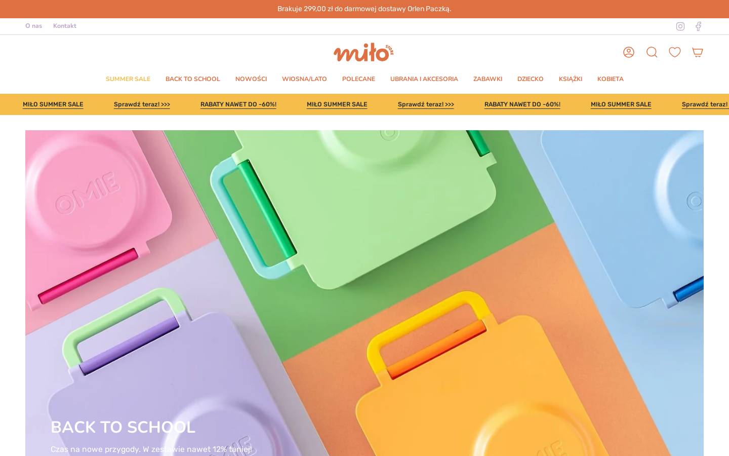milostore.pl homepage screenshot