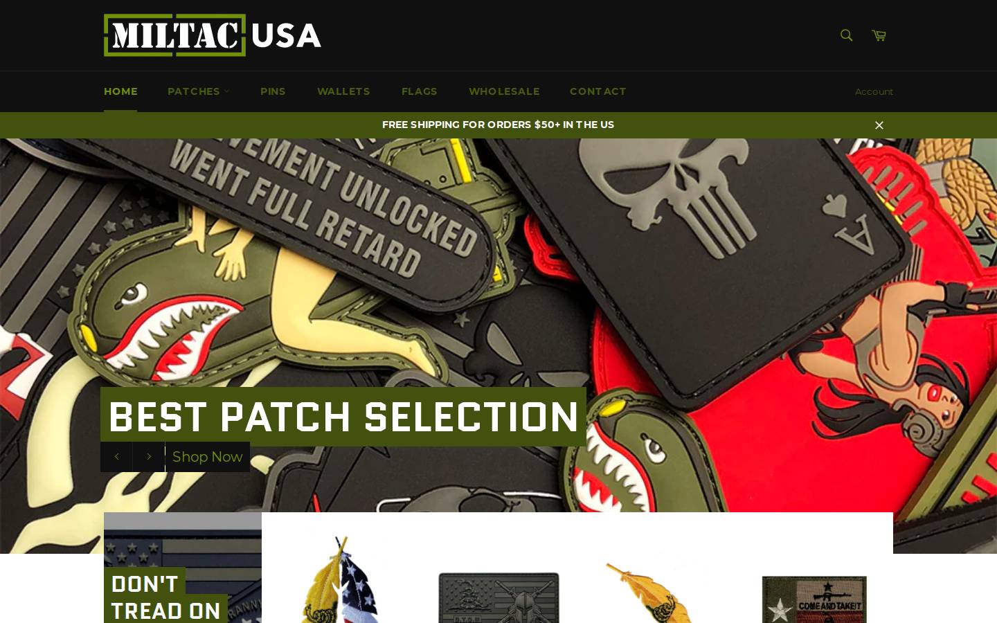 miltacusa.com homepage screenshot