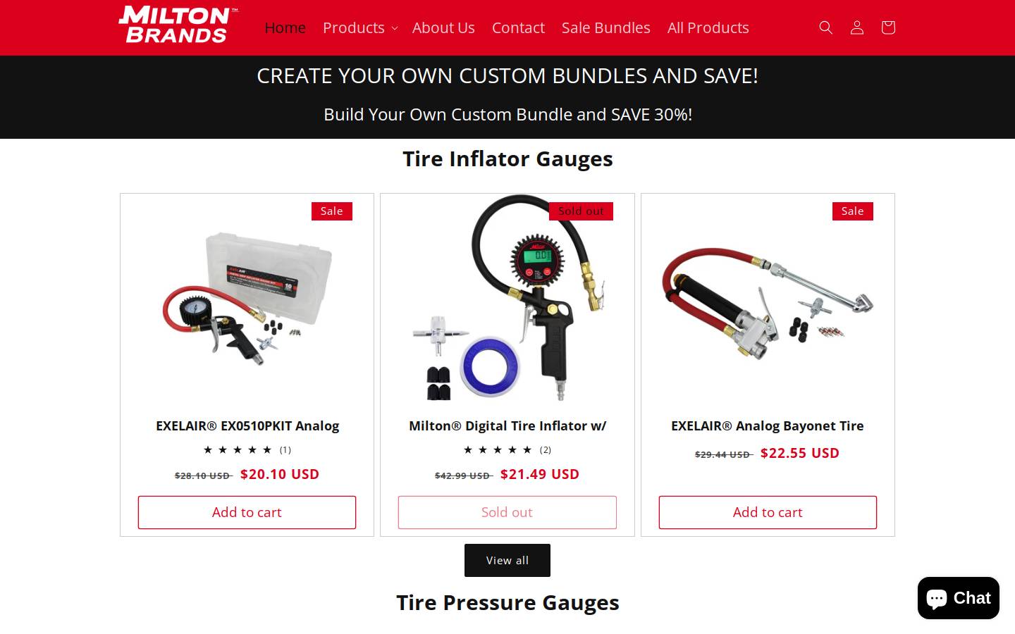 miltonmotorsports.com homepage screenshot