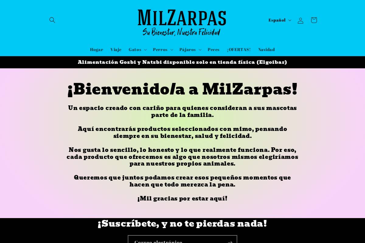 milzarpas.com homepage screenshot