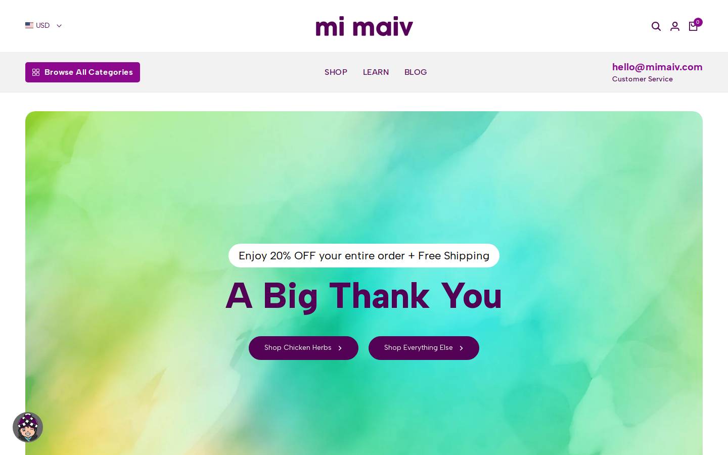mimaiv.com homepage screenshot