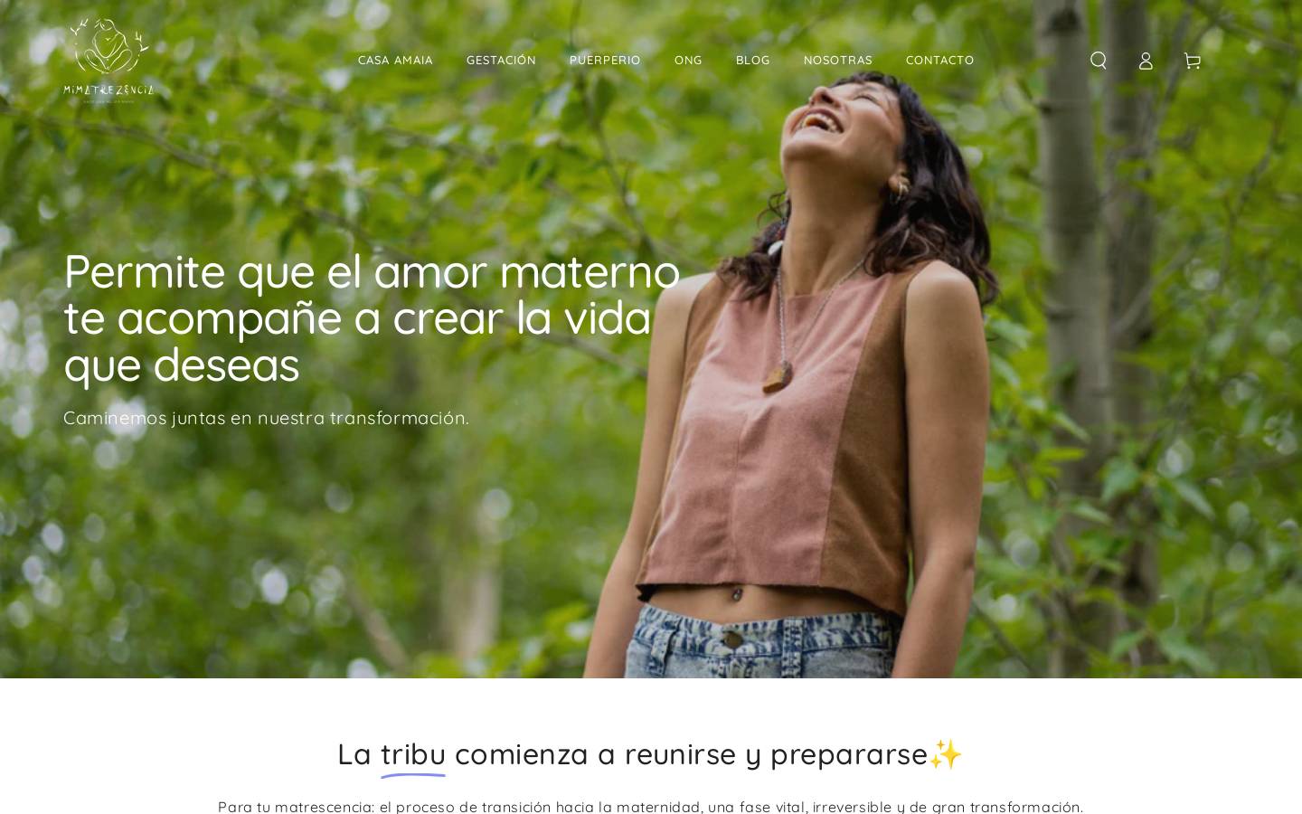 mimatrezencia.com homepage screenshot