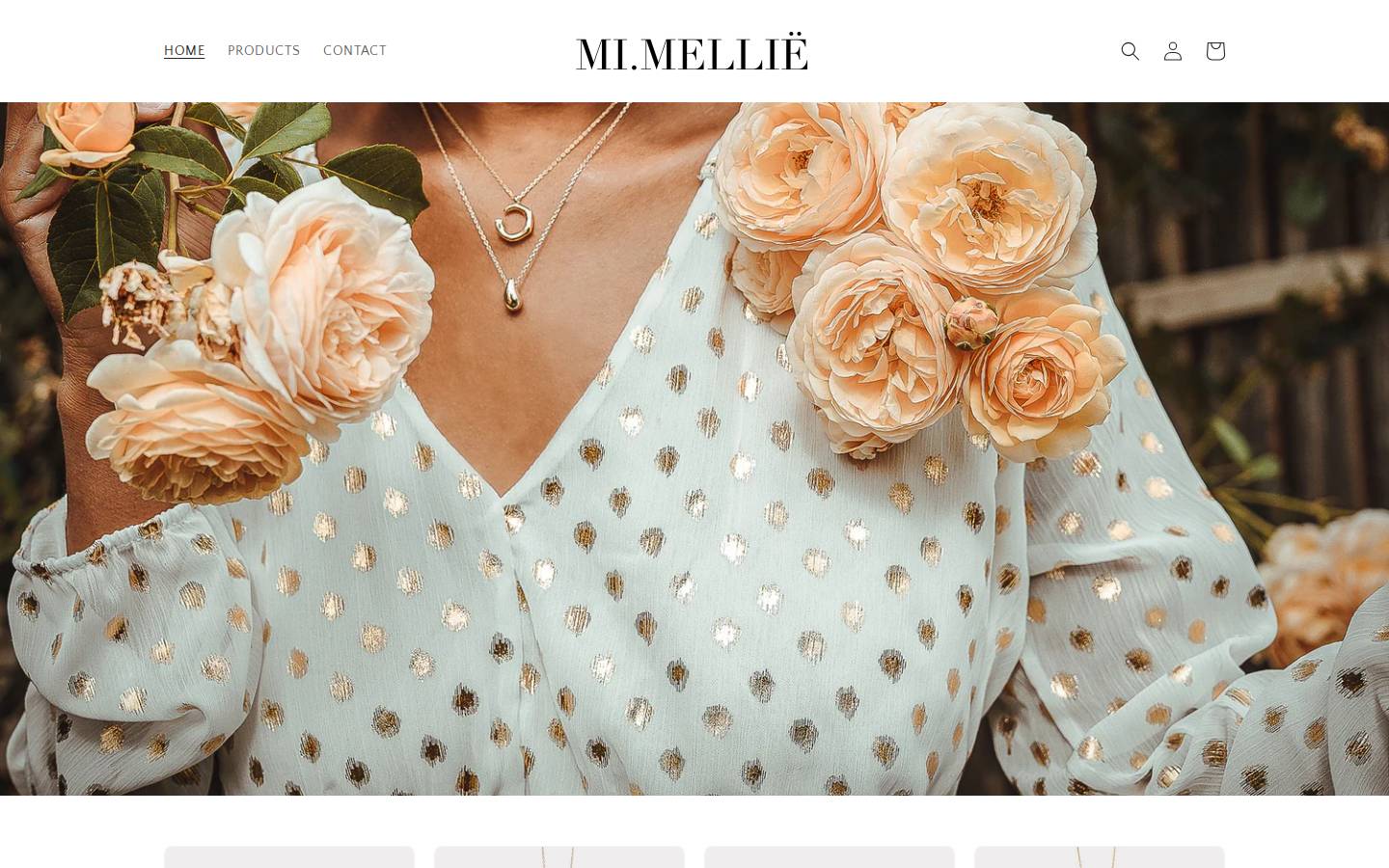 mimellie.com homepage screenshot