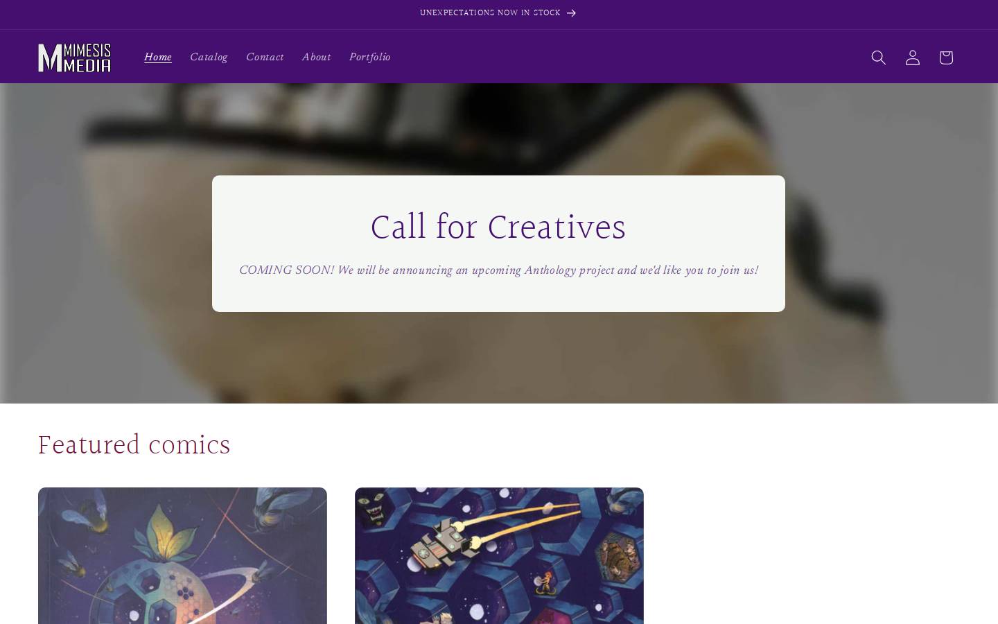mimesis.media homepage screenshot