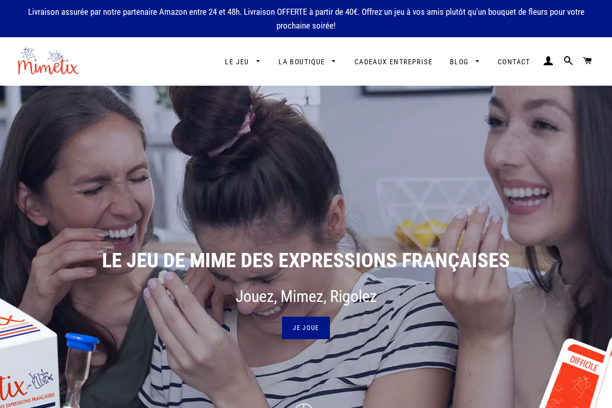 Mimetix homepage screenshot