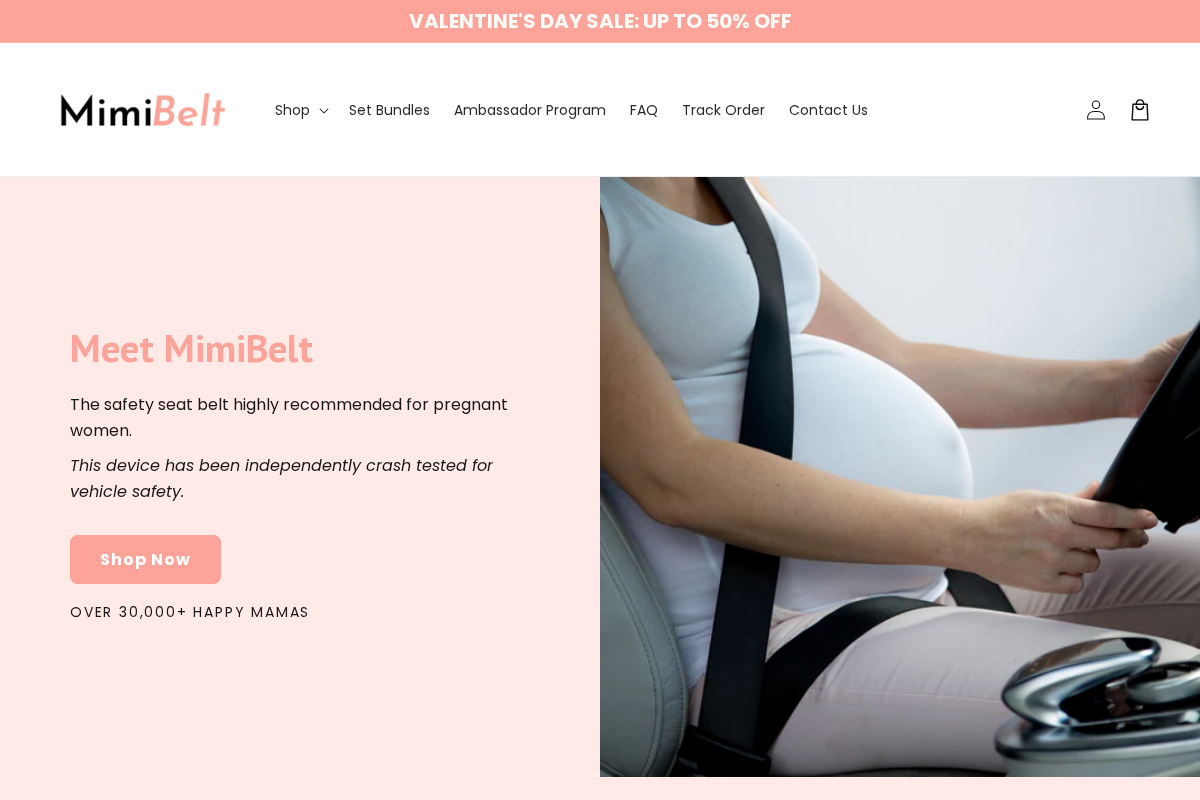 Mimibelt homepage screenshot