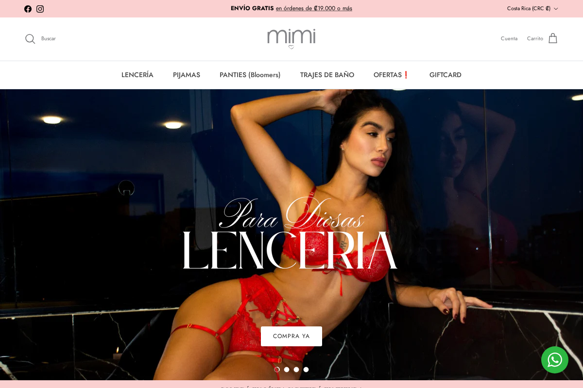 Mimi ❤️ homepage screenshot