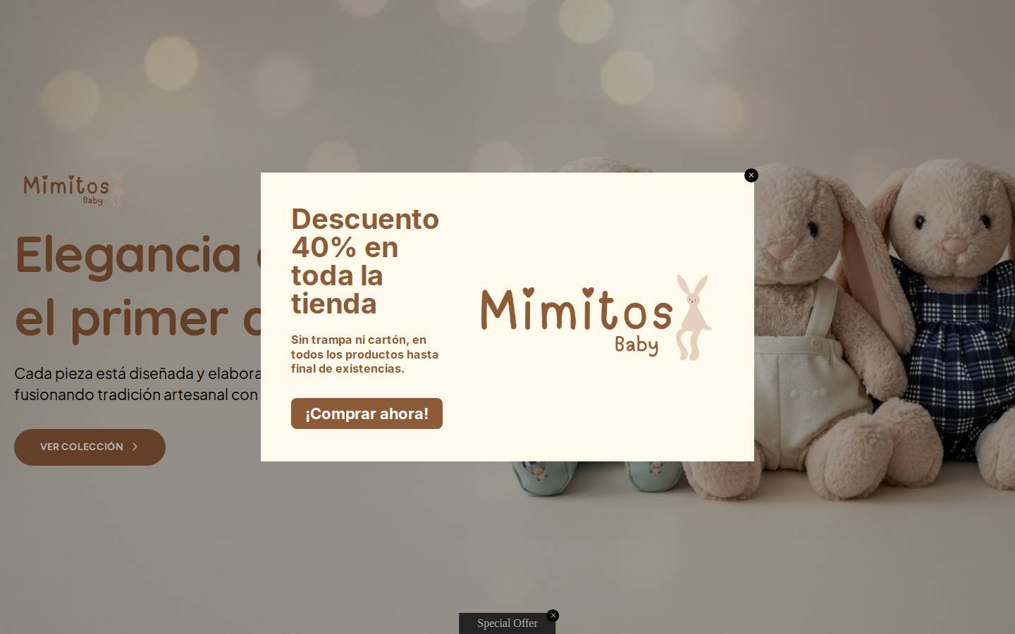 mimitosbaby.com homepage screenshot