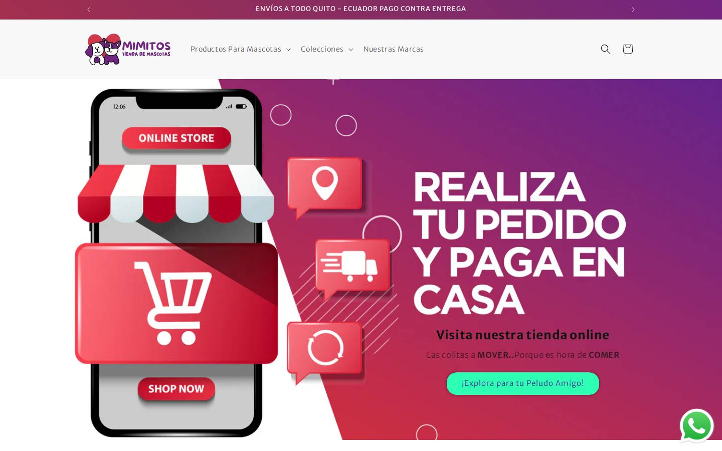 mimitostiendademascotas.com homepage screenshot