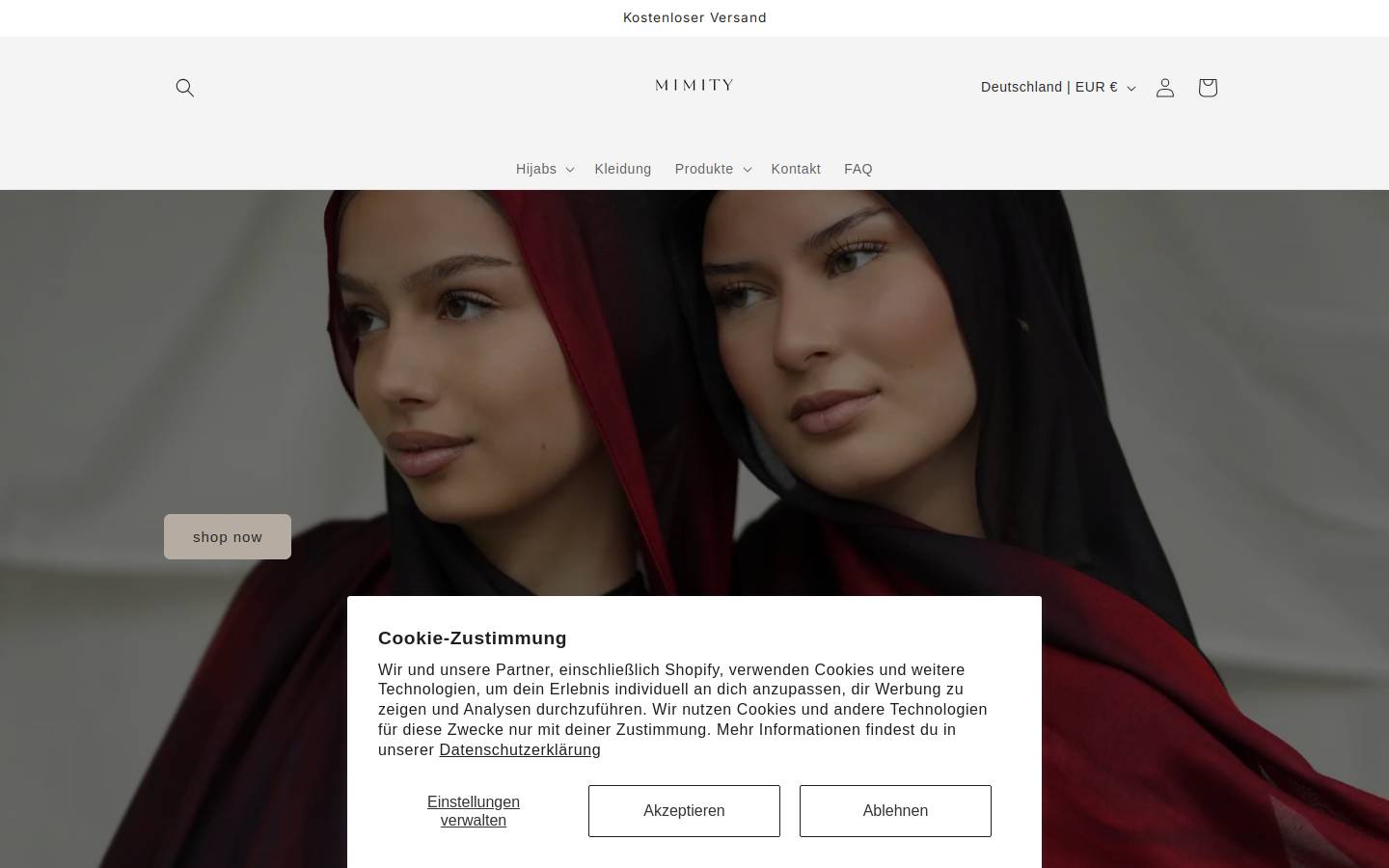 mimity.de homepage screenshot