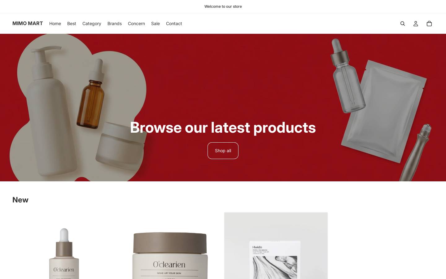 mimomart.com homepage screenshot
