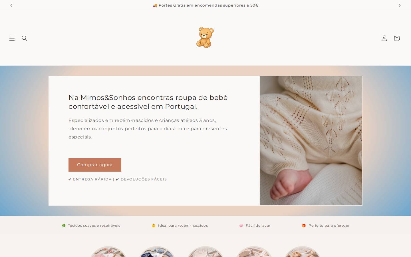 mimossonhos.com homepage screenshot