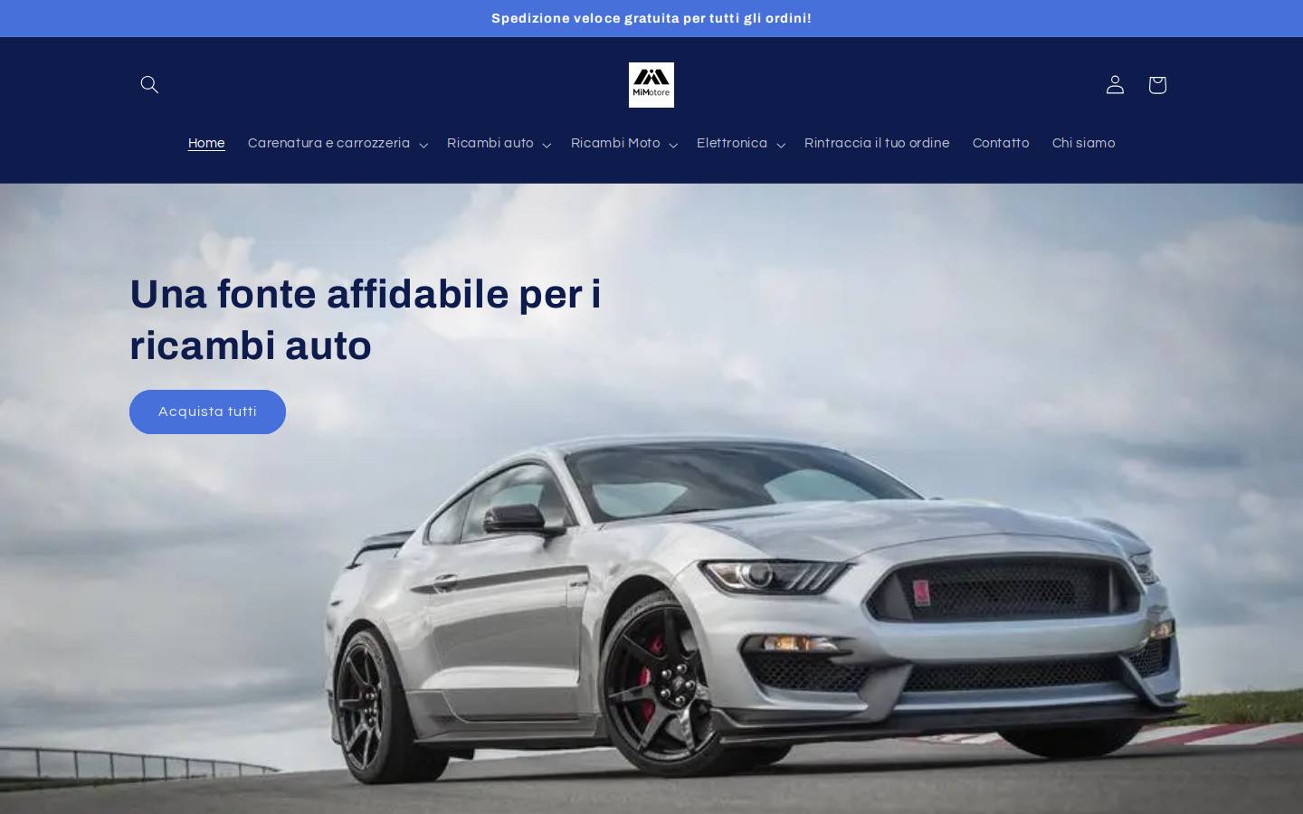 Mimotore homepage screenshot