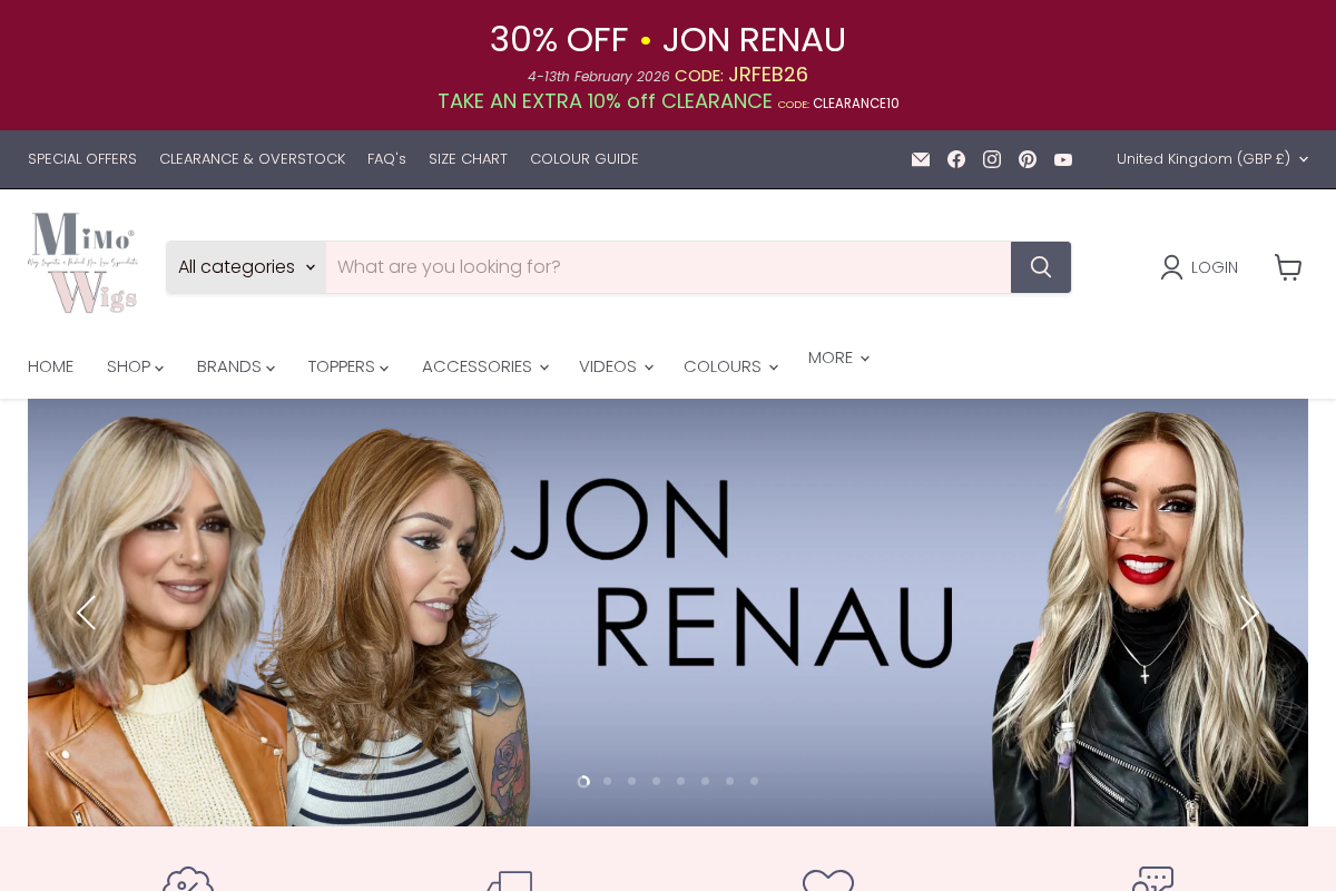 Mimowigs homepage screenshot