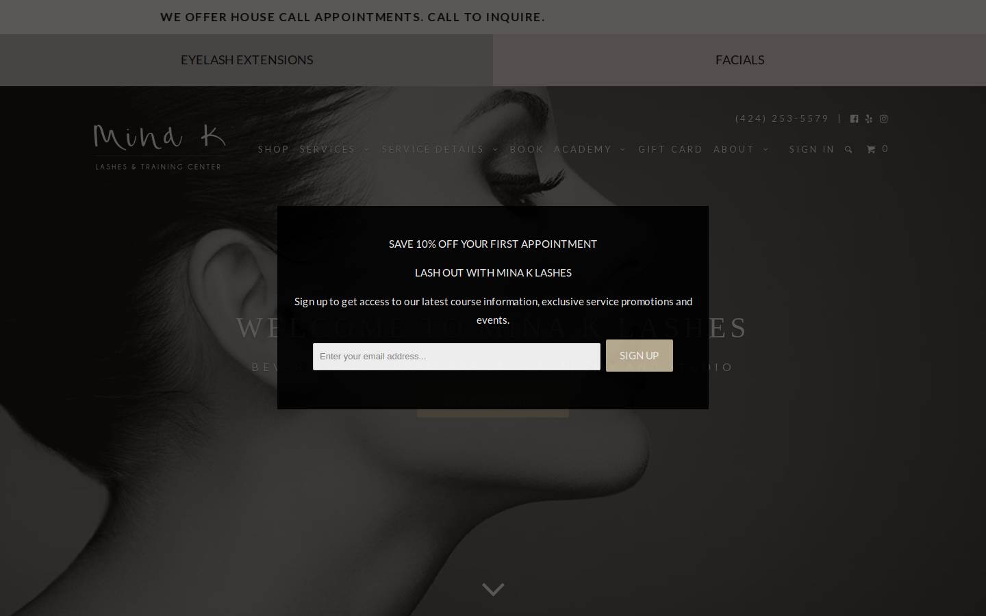 minakbh.com homepage screenshot