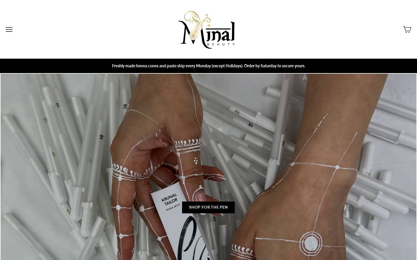 minalbeauty.com homepage screenshot