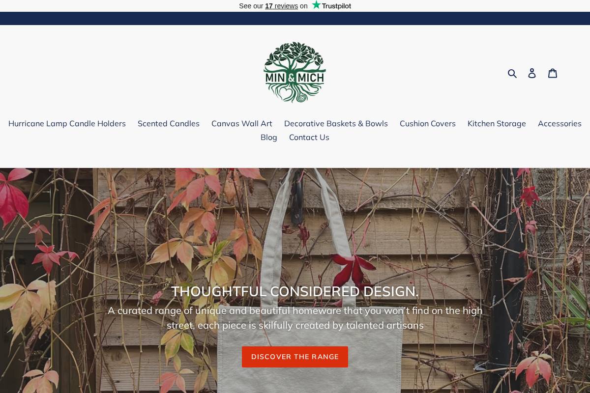 Min and Mich Ltd homepage screenshot