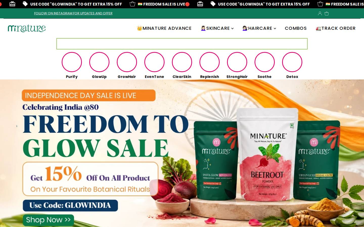 minaturewellness.com homepage screenshot
