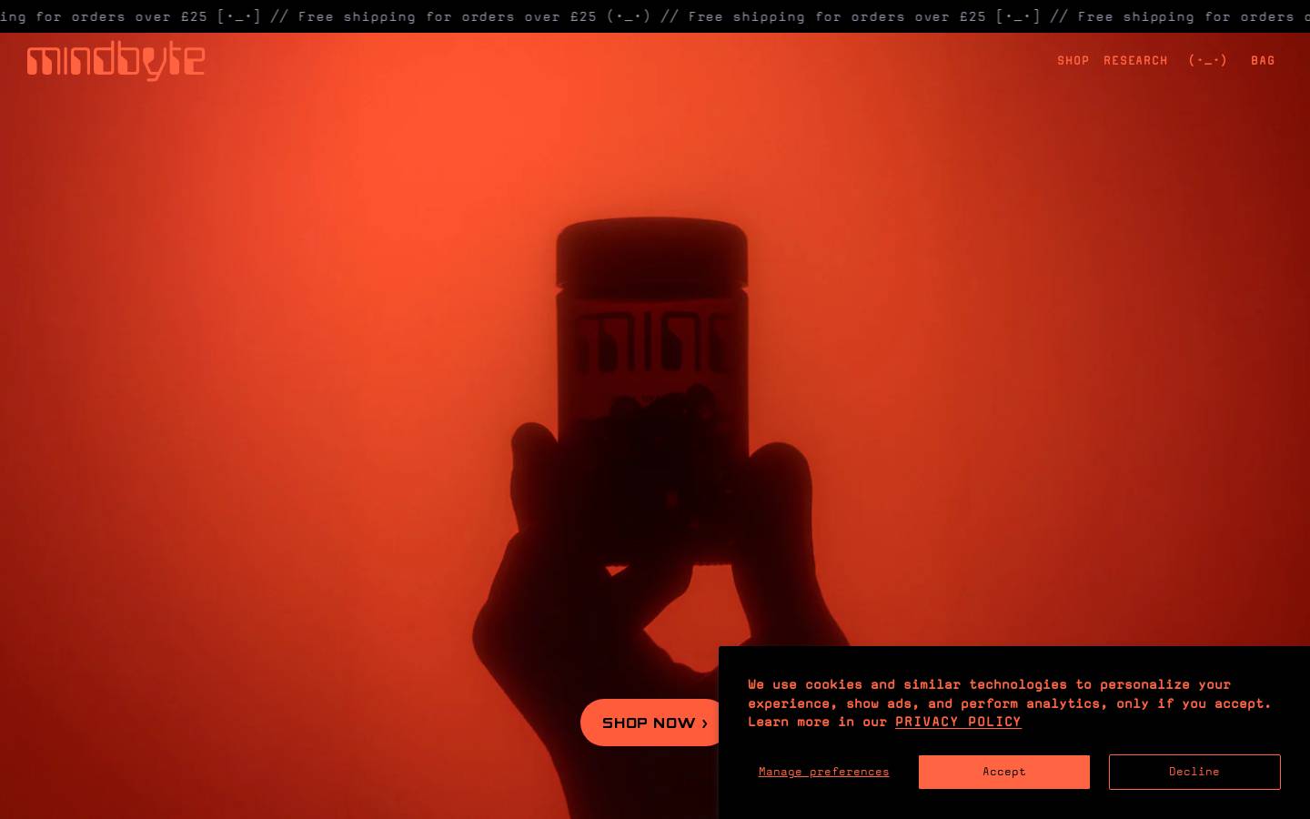 mindbyte homepage screenshot