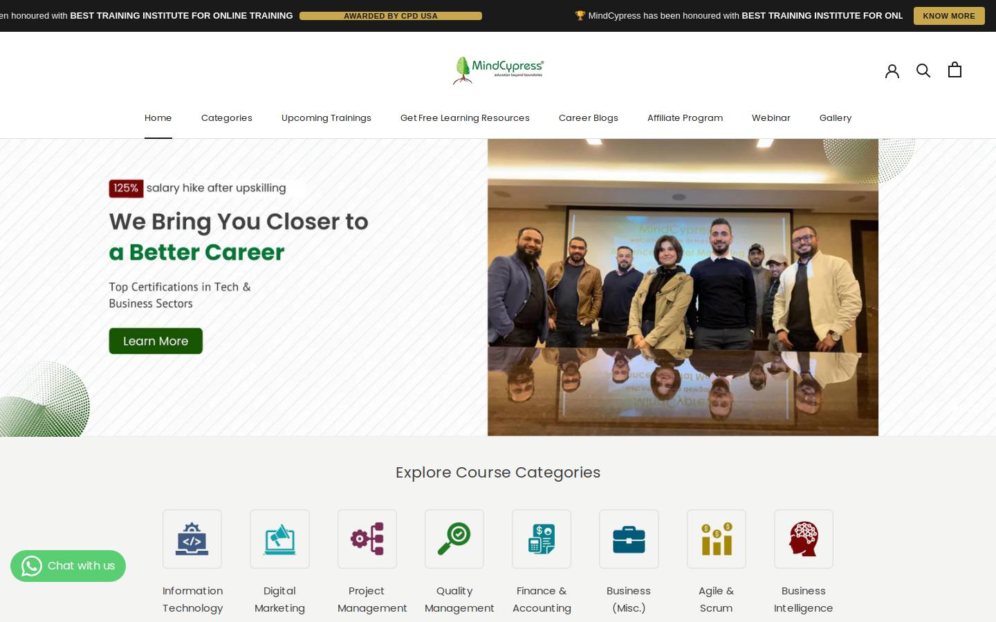 MindCypress homepage screenshot