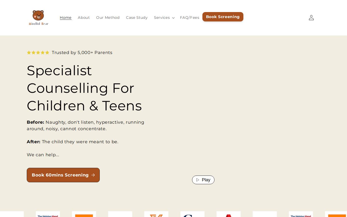 mindfulbear.sg homepage screenshot