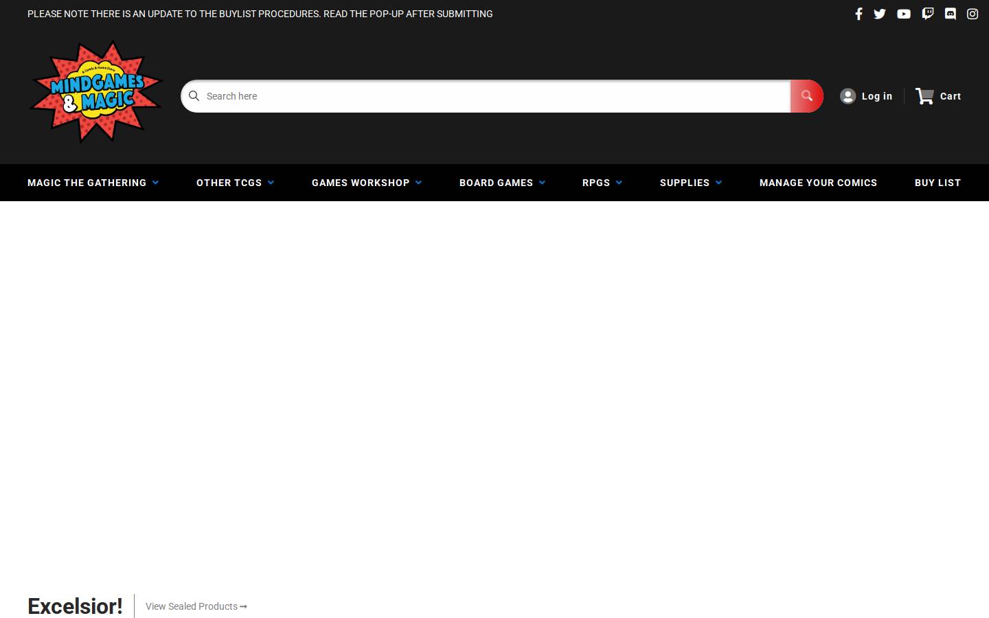 mindgamesandmagic.com homepage screenshot