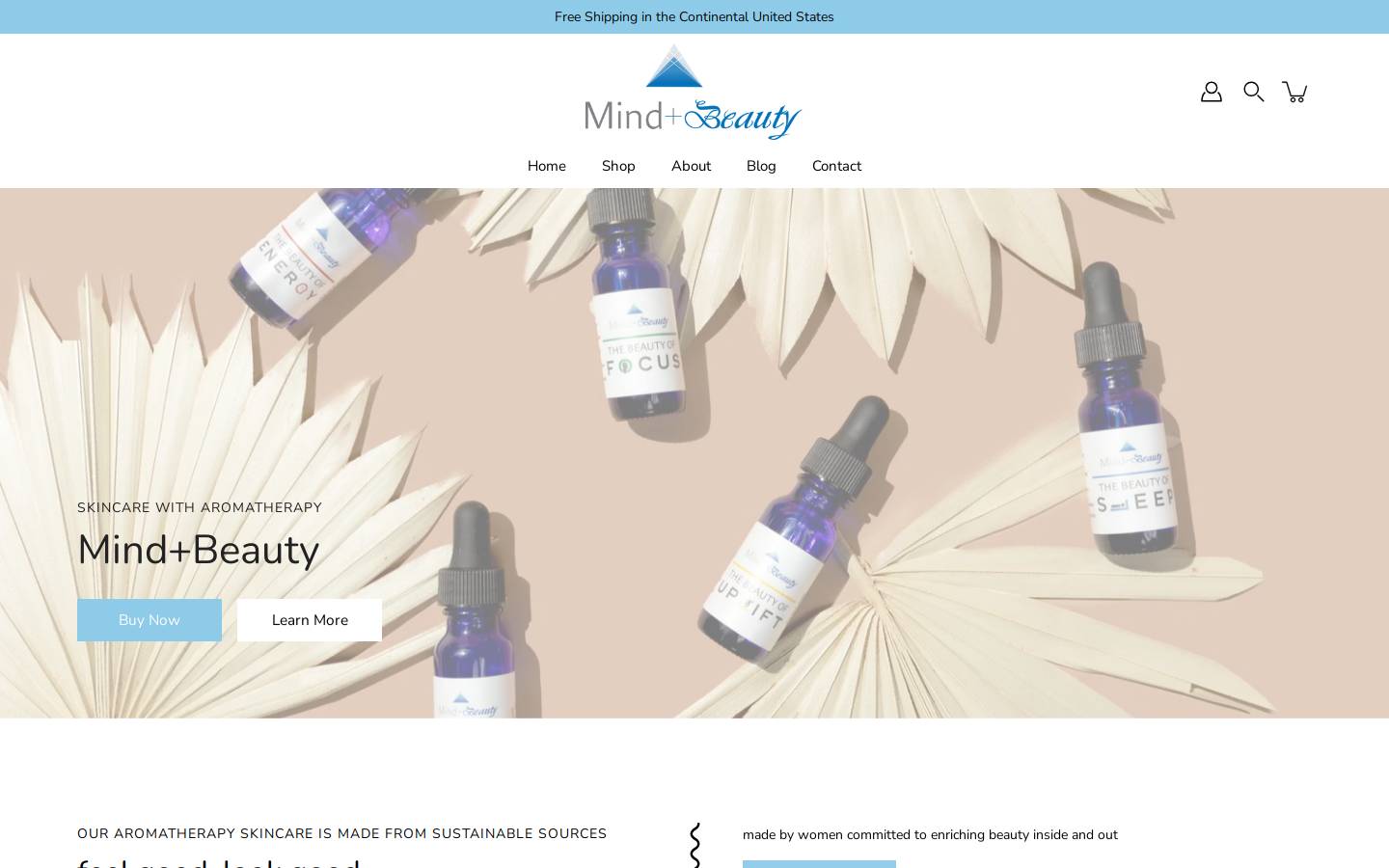 mindplusbeauty.com homepage screenshot