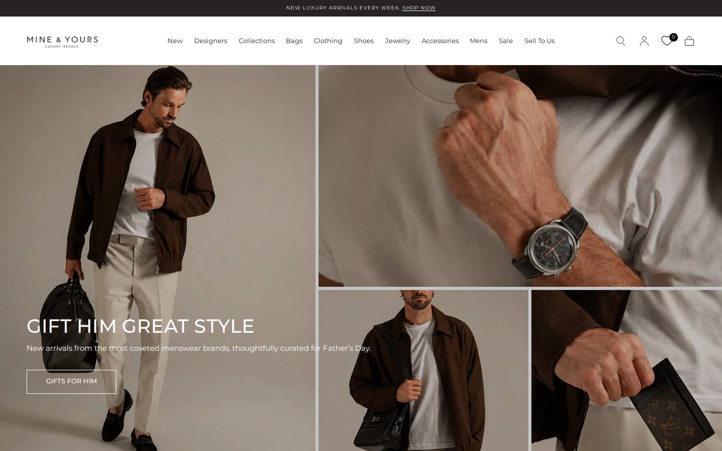 mineandyours.com homepage screenshot