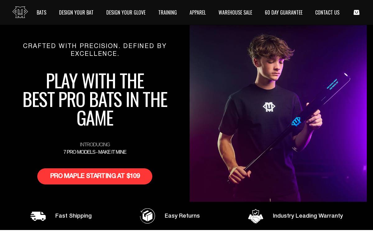 minebaseball.com homepage screenshot