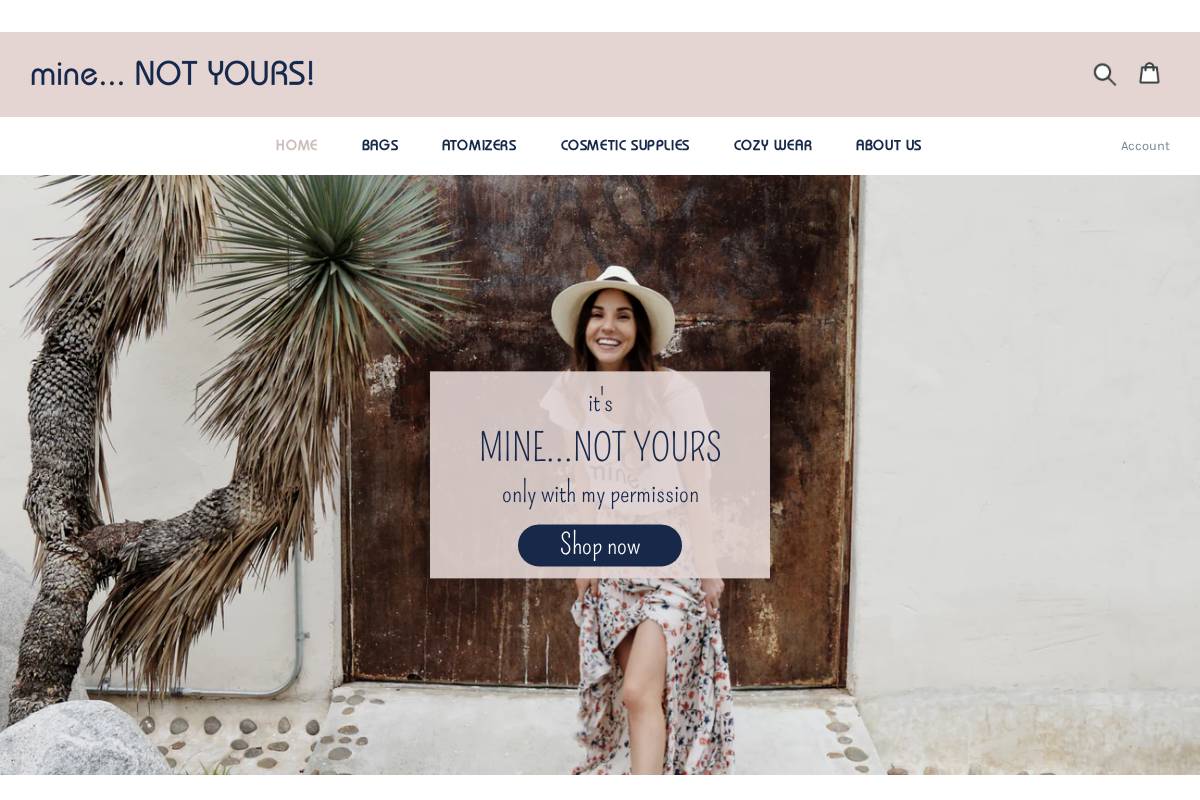minenotyours.com homepage screenshot