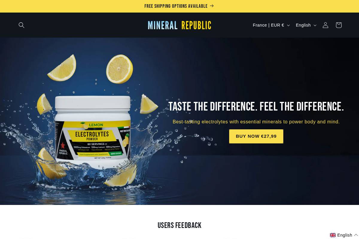 Mineral Republic homepage screenshot