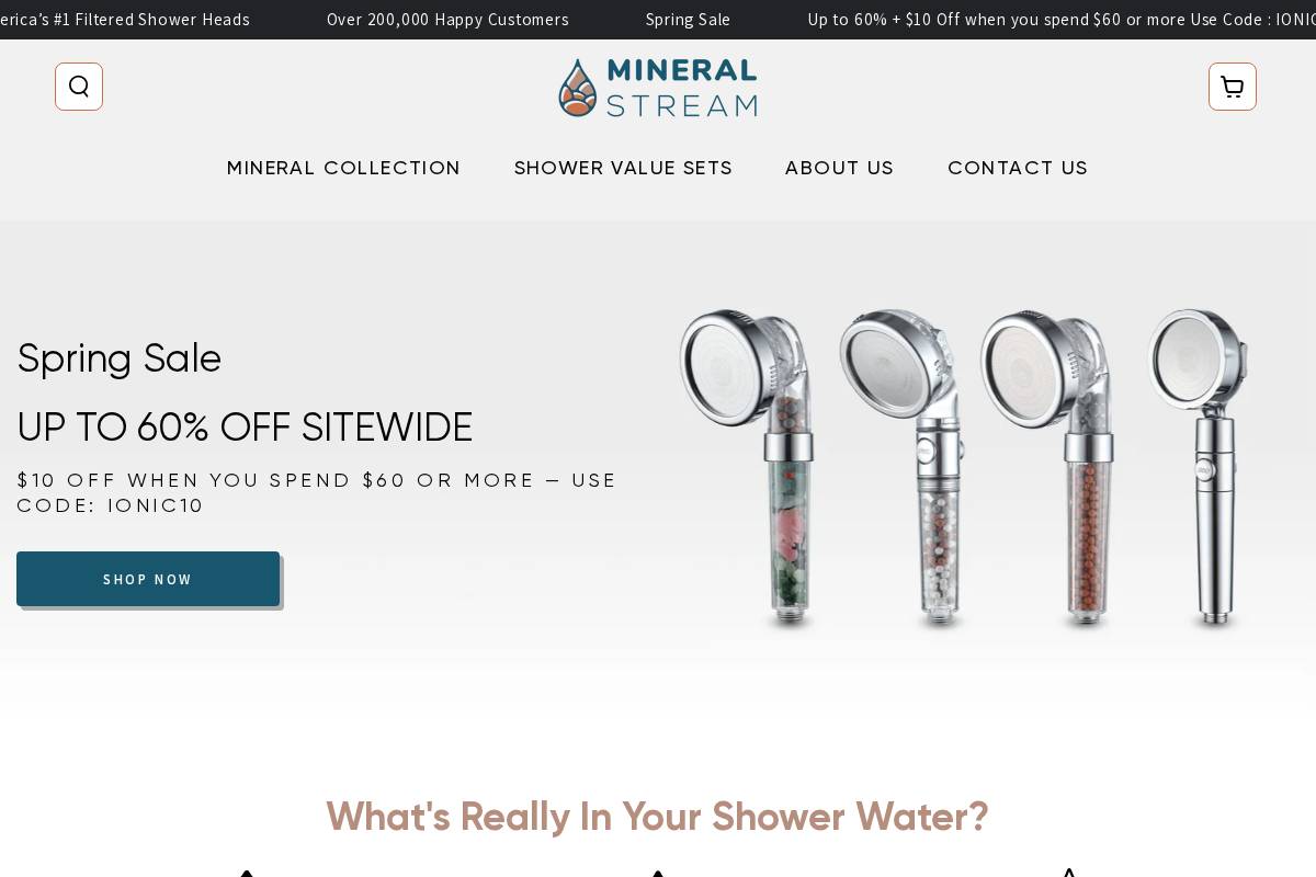 Mineral Stream homepage screenshot