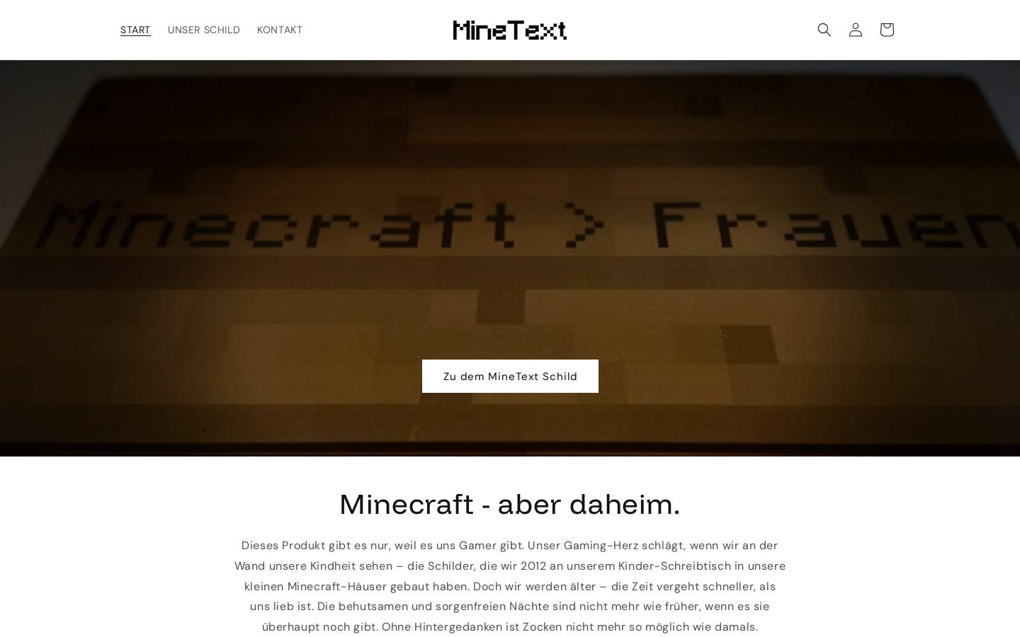 minetext.de homepage screenshot