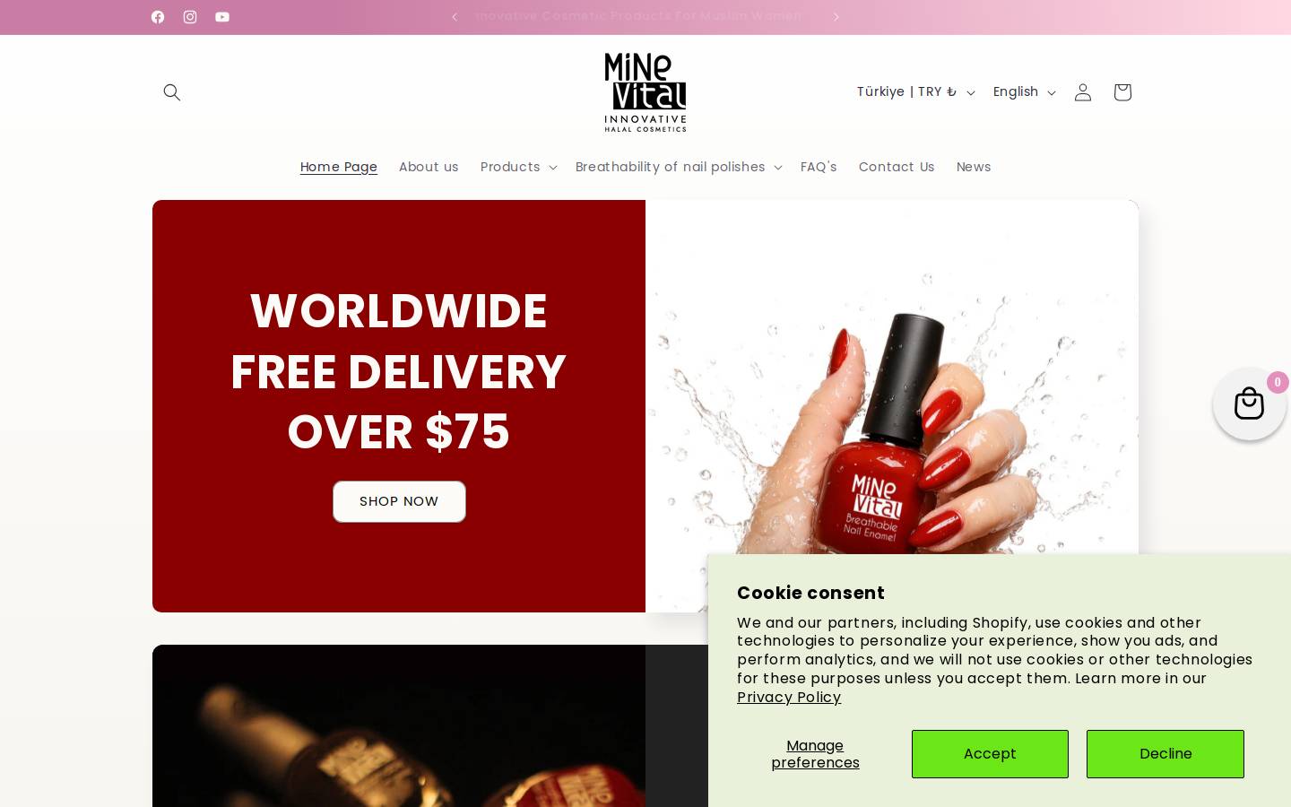 minevital.com homepage screenshot